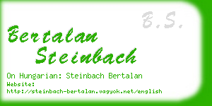 bertalan steinbach business card